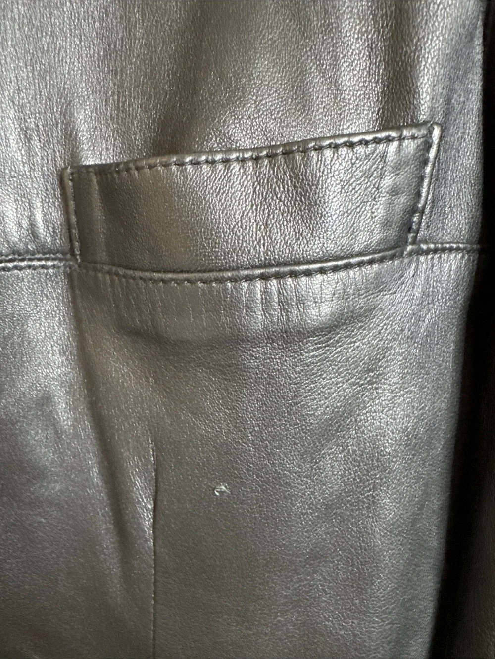 Vintage Bella Men’s Black Leather Blazer Jacket Size XL